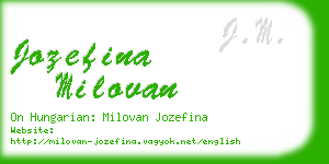 jozefina milovan business card